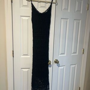 New with tags, Tom Ford Women Black Crochet Lace Dress, size M